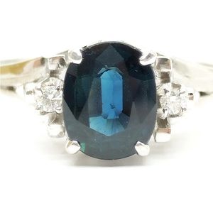 Sapphire 0.98ct Platinum Ring